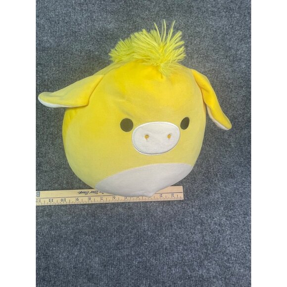 Squishmallow 11" Gavny Donkey yellow 2023 easter plush yellow Pre-owned - Picture 8 of 16